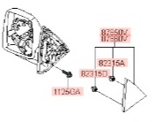 Внутреняя крышка зеркала правая Porter 2 876604F000